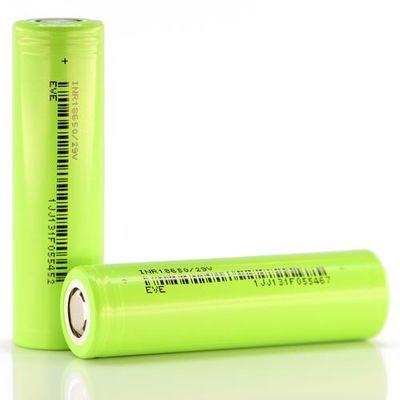 Ebikeのために薄緑の18650個の電池細胞2900mAh 3.7V NCMイブのリチウム イオン細胞