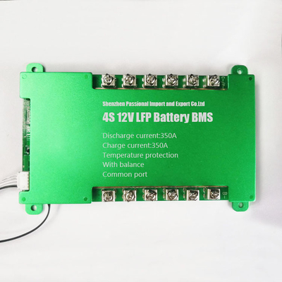 共通の左舷4s 12v 350a 300a Lifepo4電池BMSはシリーズの40vに抗する
