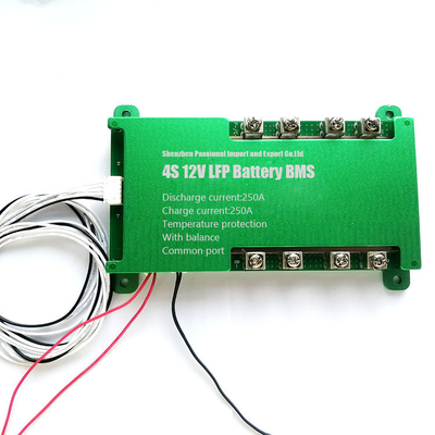 シリーズの4s 12v 250a Lifepo4電池BMSのネジ式共通の左舷抵抗40v