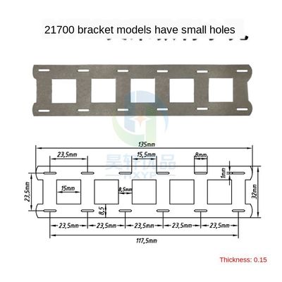 23.5mmの蓄電池接続のための2P 21700ニッケルのストリップの間隔をあける電池の支持ブラケット